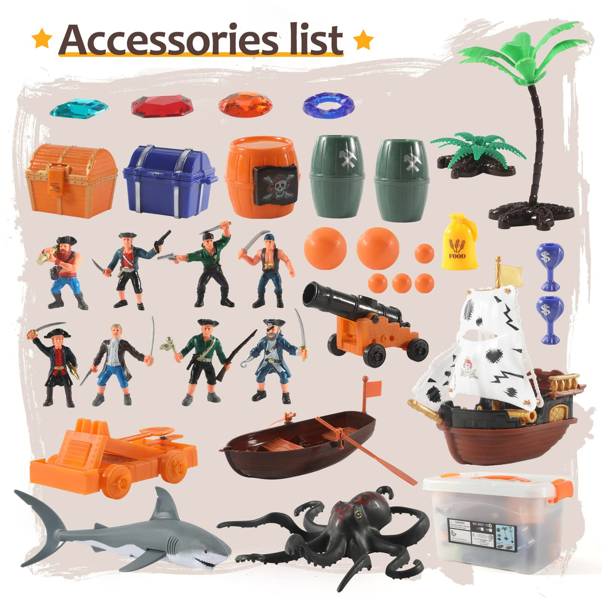 LOVE LIFE pirate figures eight poses enable diverse storytelling scenes.