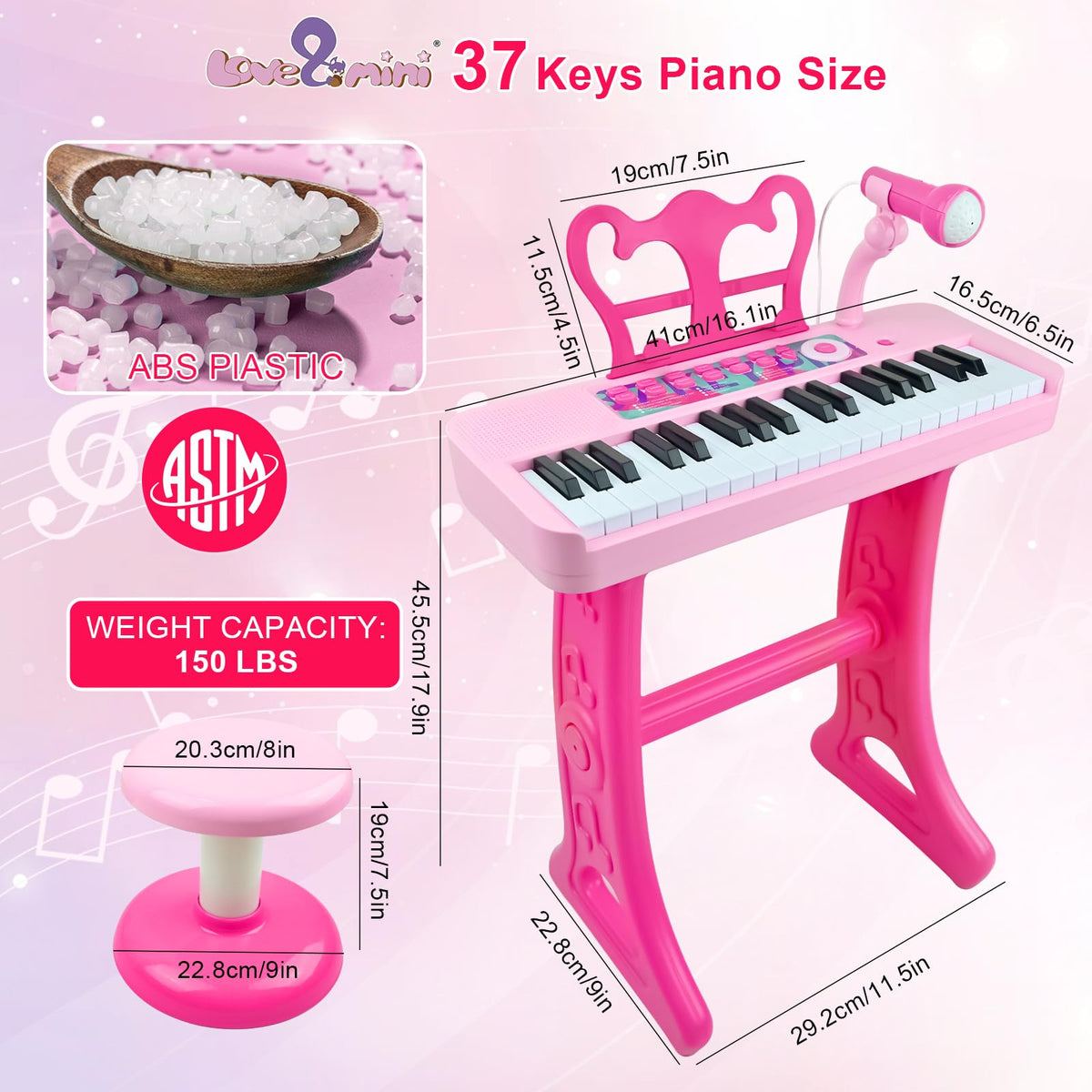 Love&Mini detachable keyboard for portable learning anywhere.