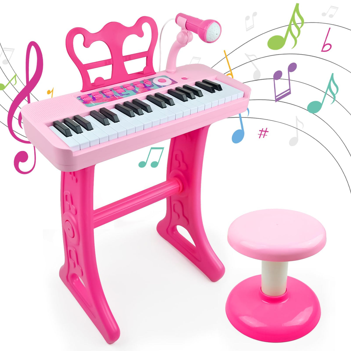 Love&Mini 37-key keyboard ready for beginner piano practice.