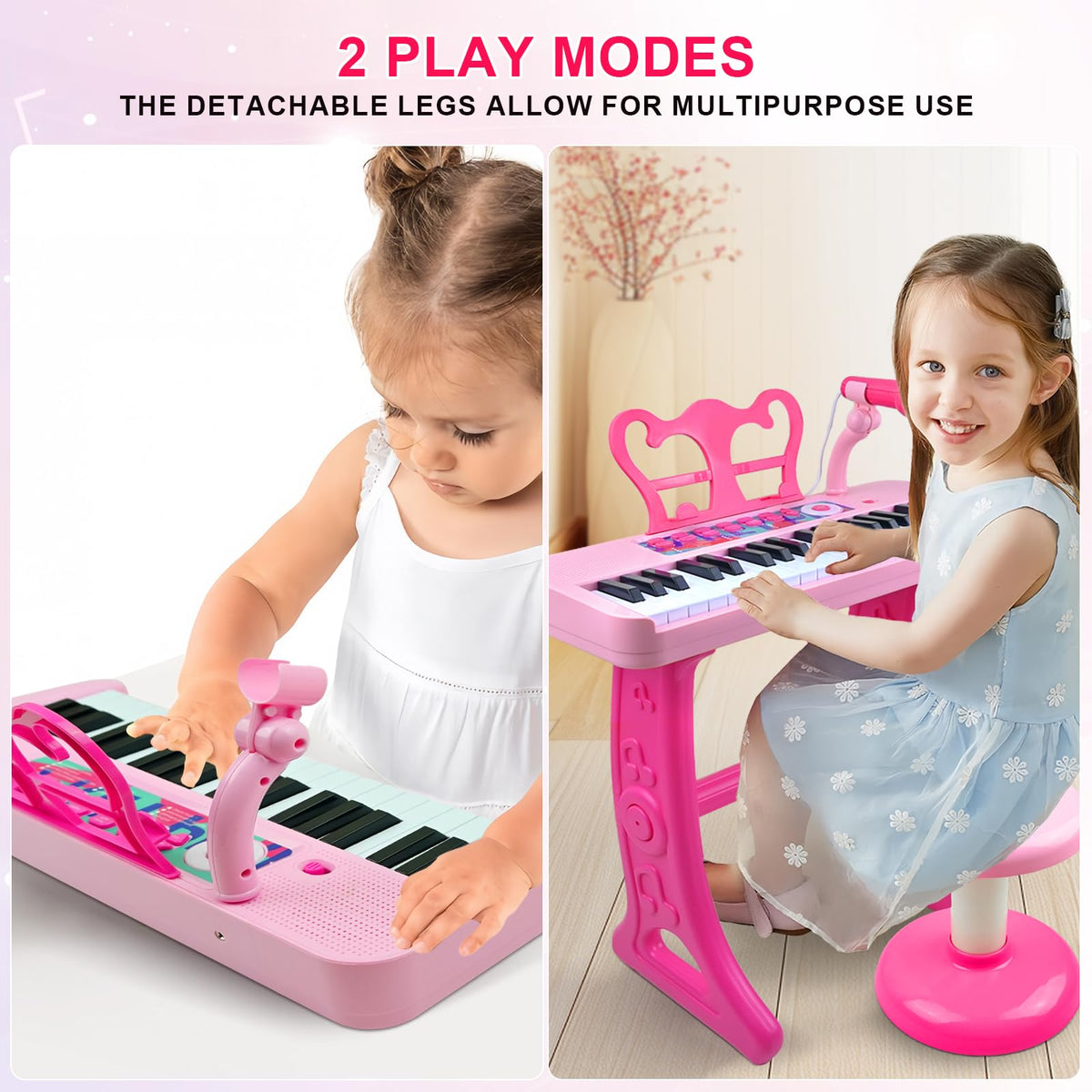 Love&Mini microphone attached for kids singing along.