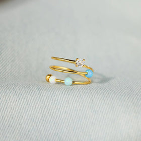LOVECOM open adjustable ring design fits size 8–9 for versatile wear