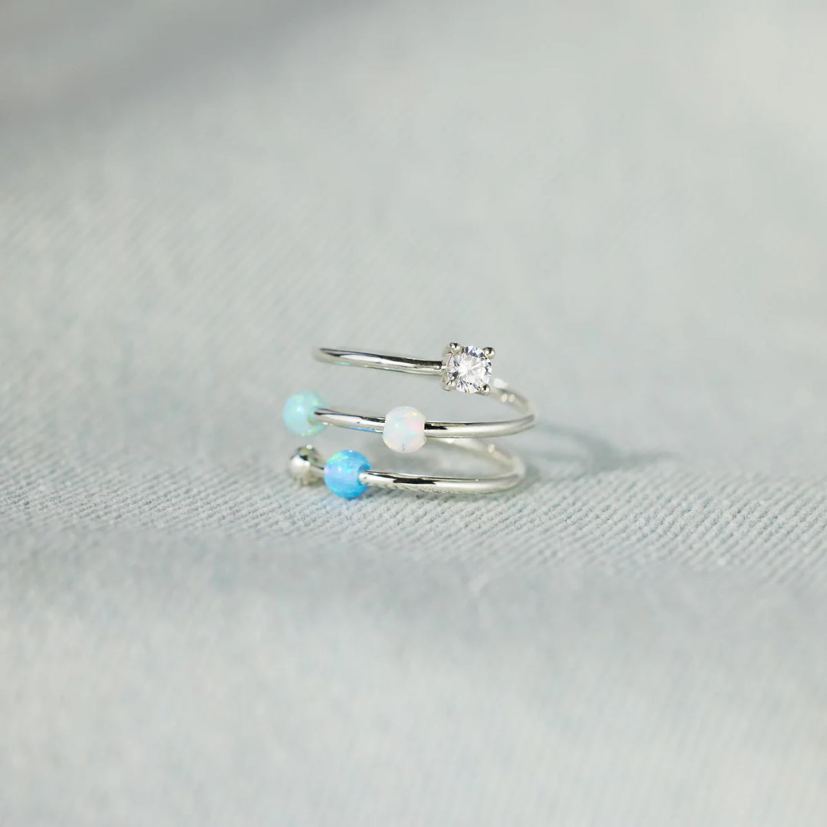 LOVECOM S925 ring with adjustable open design for casual or formal wear.