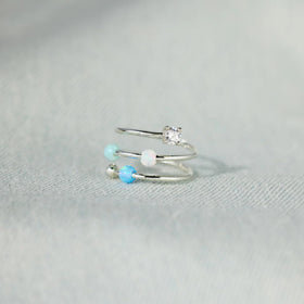 LOVECOM S925 ring with adjustable open design for casual or formal wear.
