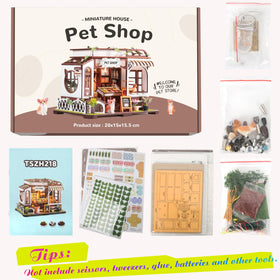 Lovelyhome completed pet shop dollhouse on display adds whimsical decor