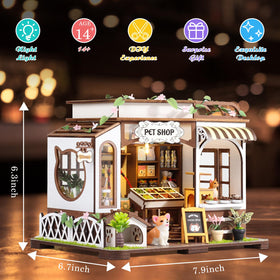 Lovelyhome miniature food, toys, and shelving enhance authentic display and play