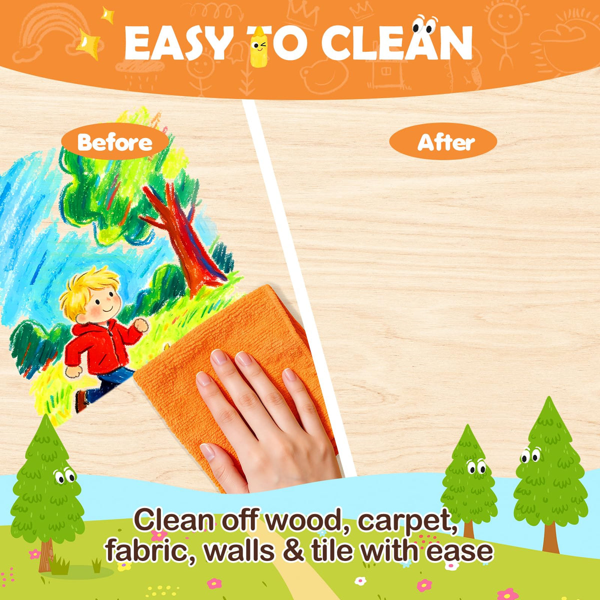 LovelyJn durable eco-friendly crayon box keeps supplies organized on the go.