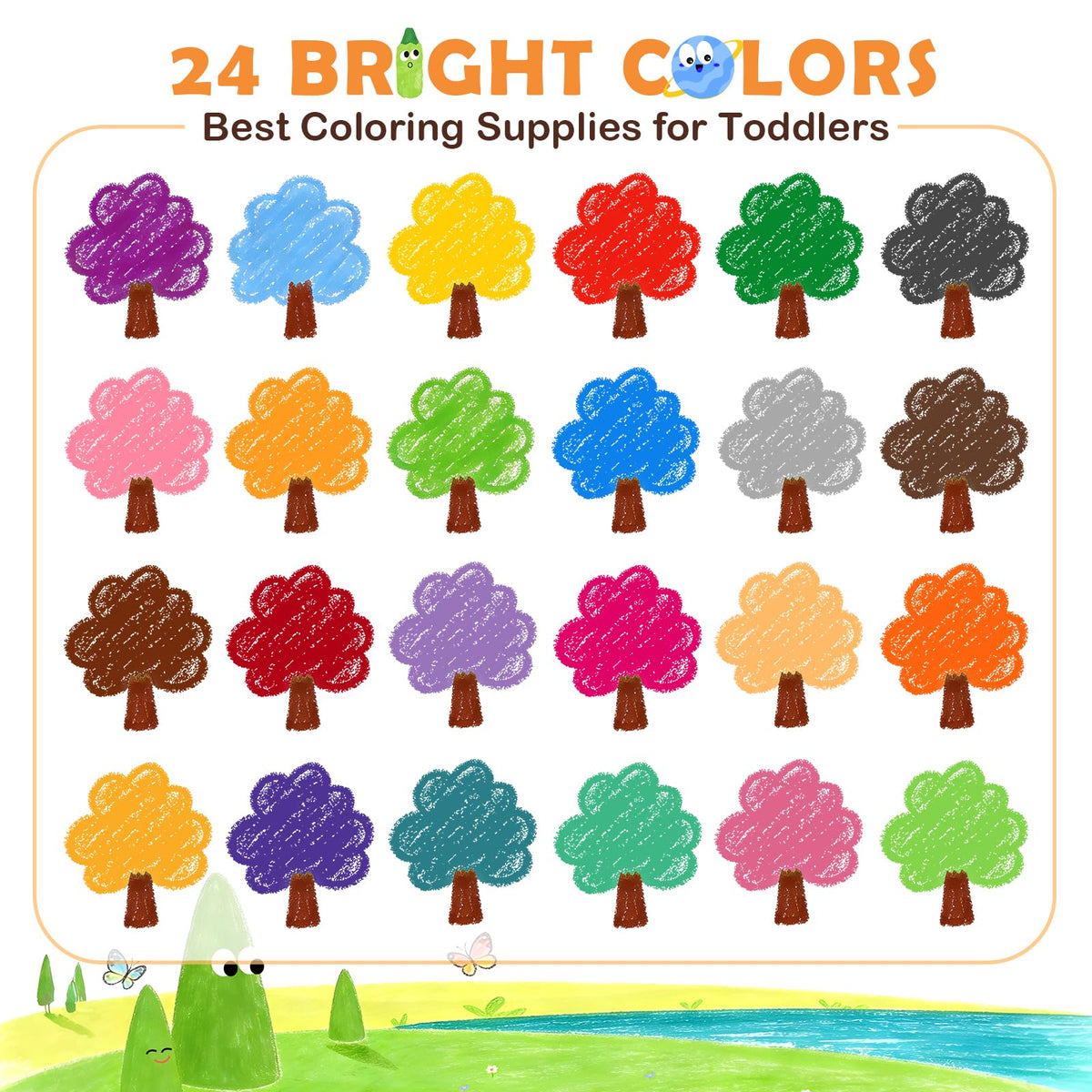 LovelyJn non-toxic crayons provide safe play while children explore color and texture.