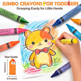 LovelyJn washable crayons for kids enable quick cleanup after messy art sessions.