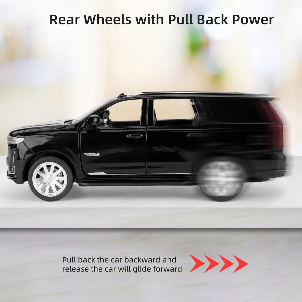 LOVEPOSELY Escalade 1:32 interior detail presents realistic dashboard and steering
