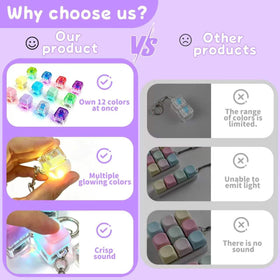 Lovespace colorful LED glow on press for mood enhancement during tasks.