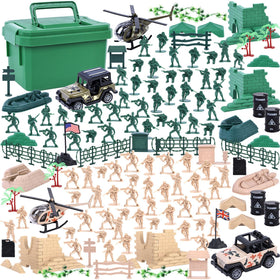 LovesTown 109pcs army base set wide shot promoting imaginative play.