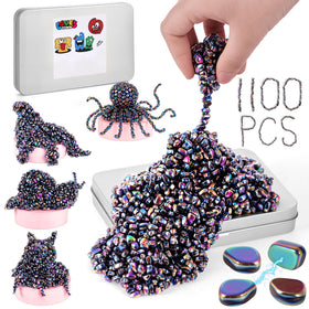 LovesTown 1100pcs ferrite putty stones rainbow desk fidgeting and focus.