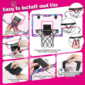 LovesTown 60-degree breakaway rim for safe, pretend pro dunks