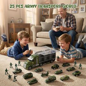 LovesTown army carrier truck with side doors open for vehicle parking