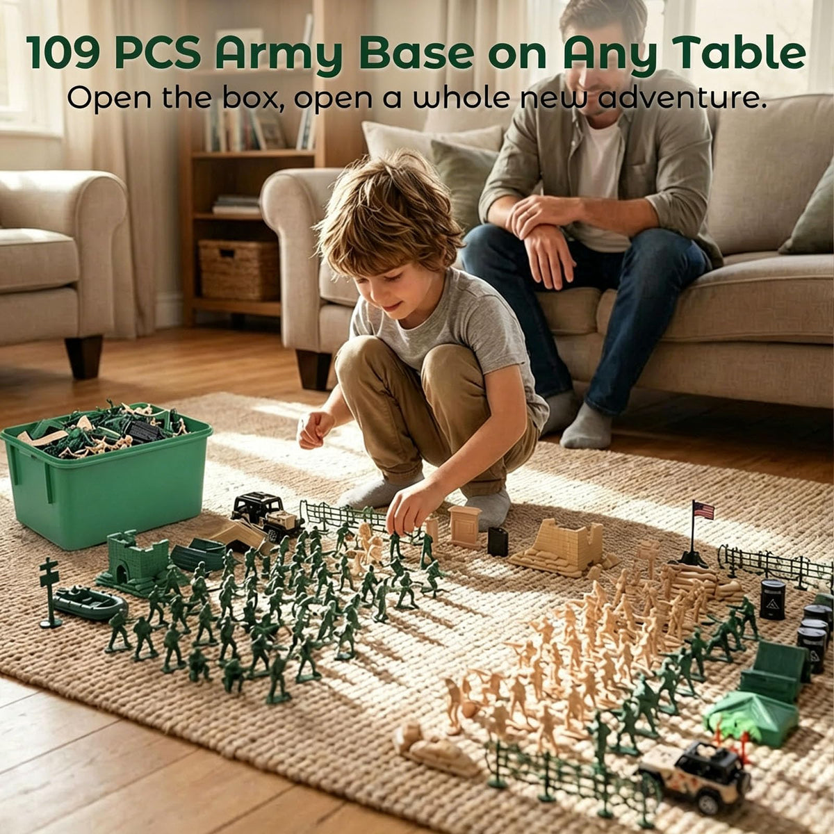 LovesTown army vehicles and helicopter enable coordinated land, sea, and air play.
