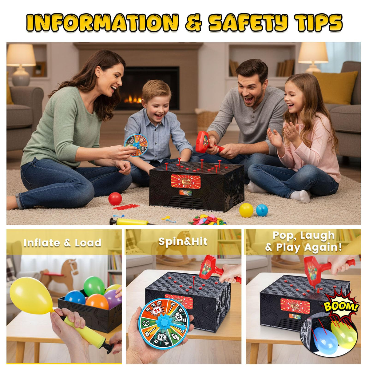 LovesTown Balloon Pop Game box set ready to play, ideal for parties