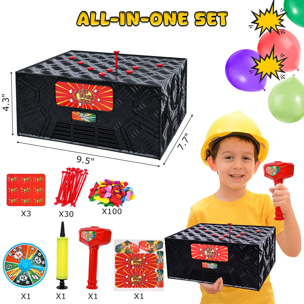 LovesTown Balloon Pop Game hammer held for the satisfying pop moment