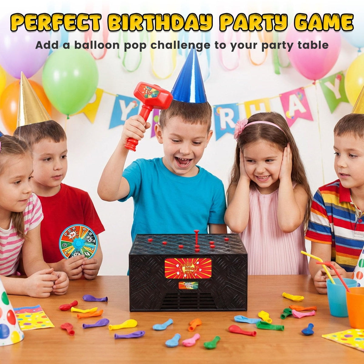 LovesTown Balloon Pop Game red pins arranged for precise balloon challenges
