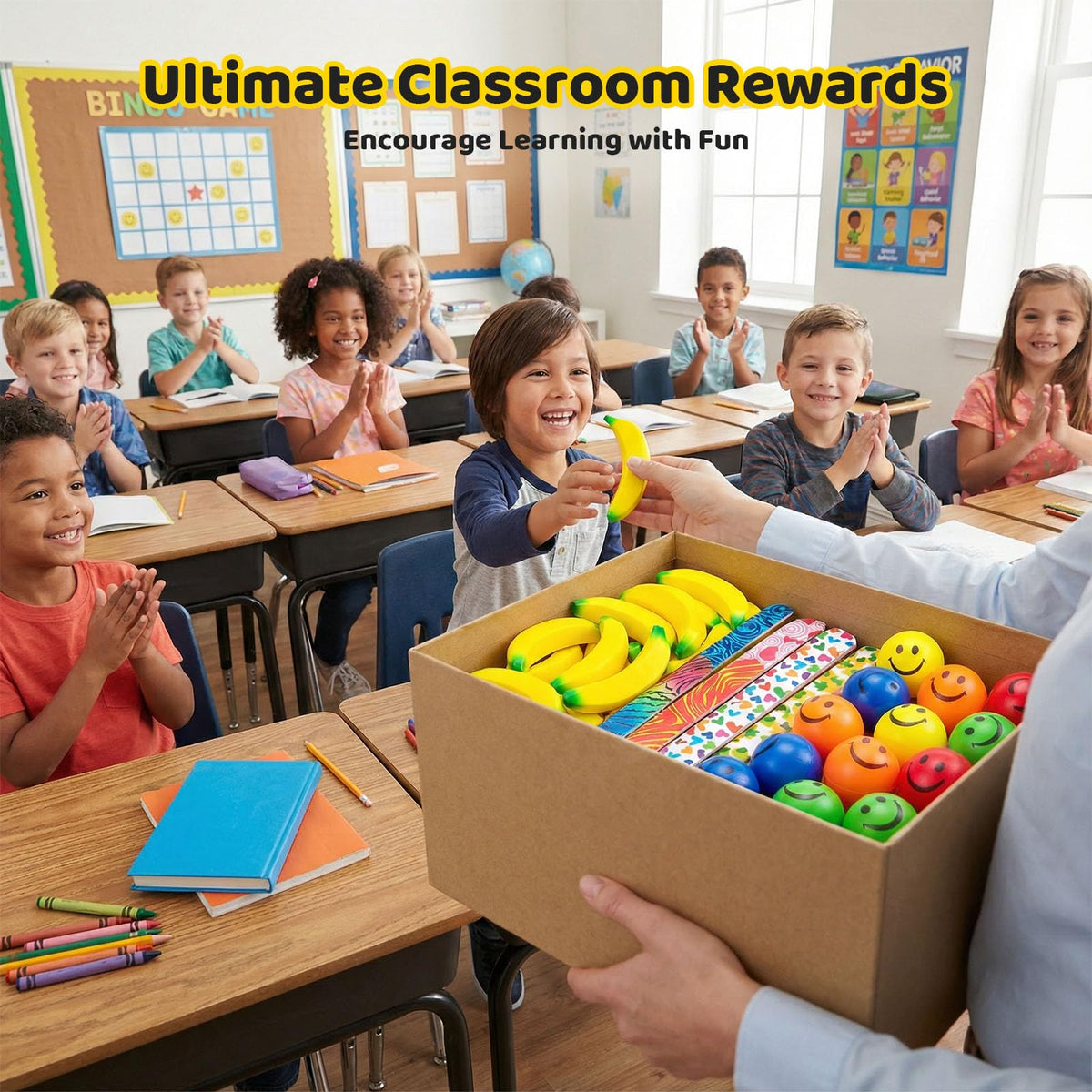 LovesTown banana stress toy pack-30 supports classrooms and party favors with plenty of choice.