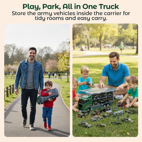 LovesTown carrier truck storage for tidy play sets.