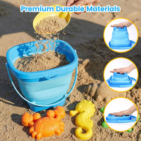 LovesTown cleaning glove wipes sand from skin after beach play