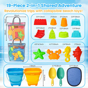 LovesTown collapsible beach shovels for quick scooping and castle building