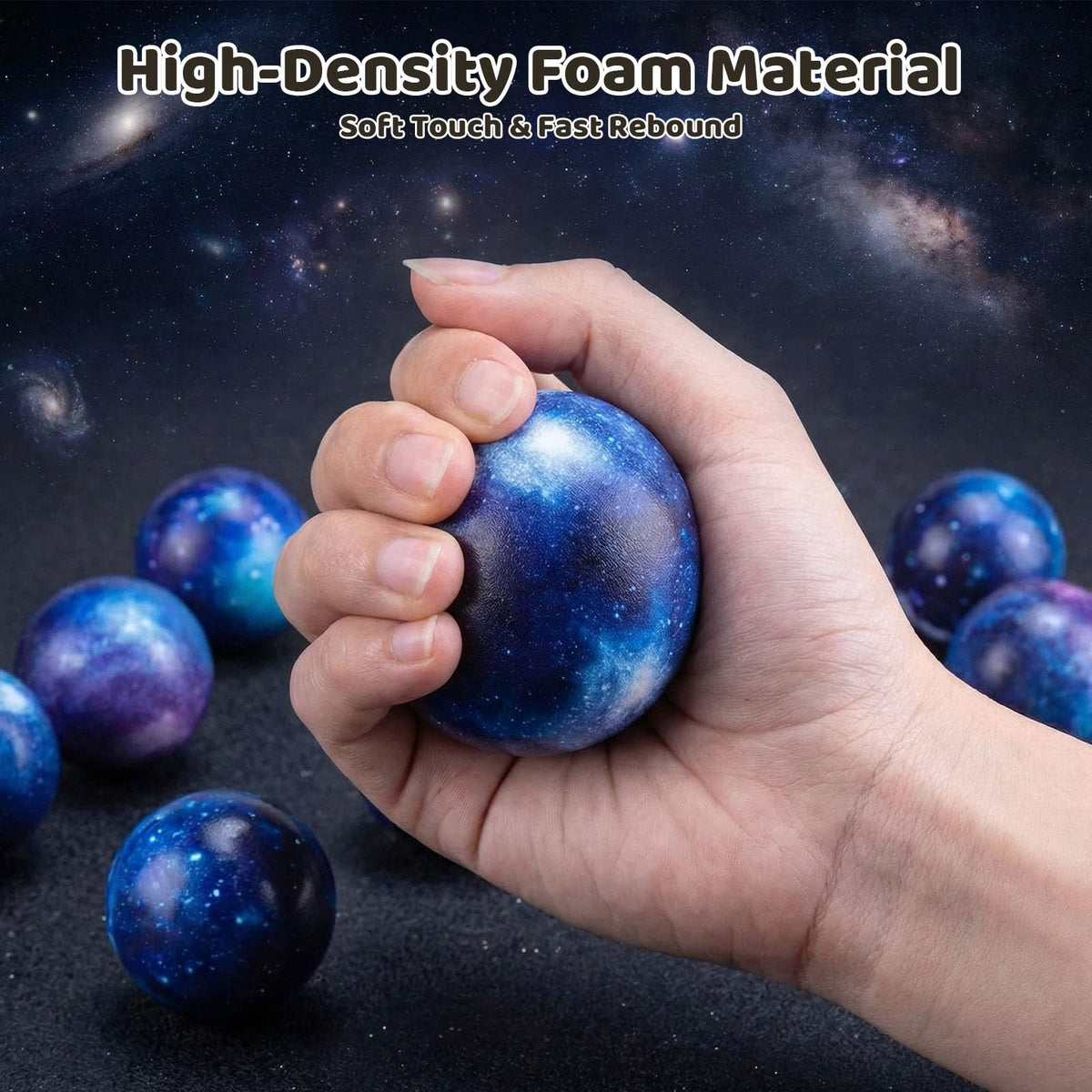 LovesTown galaxy stress balls star cluster pattern helps keep hands calm during study.
