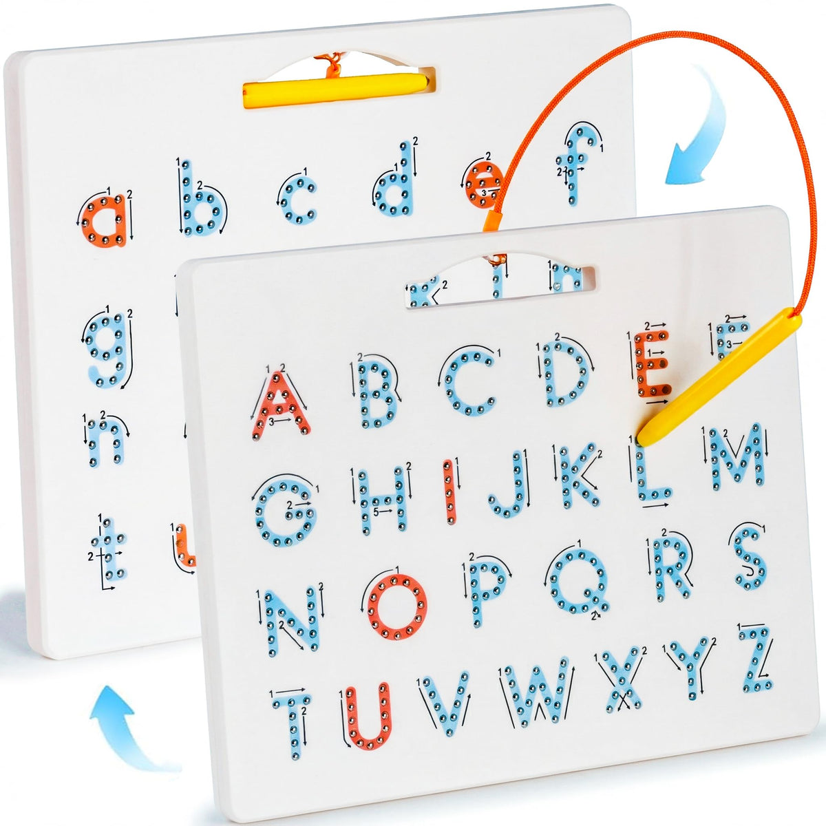 LovesTown magnetic board shows side A uppercase letters for early learning
