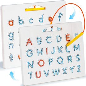 LovesTown magnetic board shows side A uppercase letters for early learning