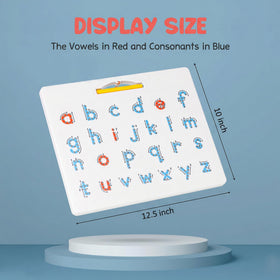LovesTown board shows side B lowercase letters for practice and recognition