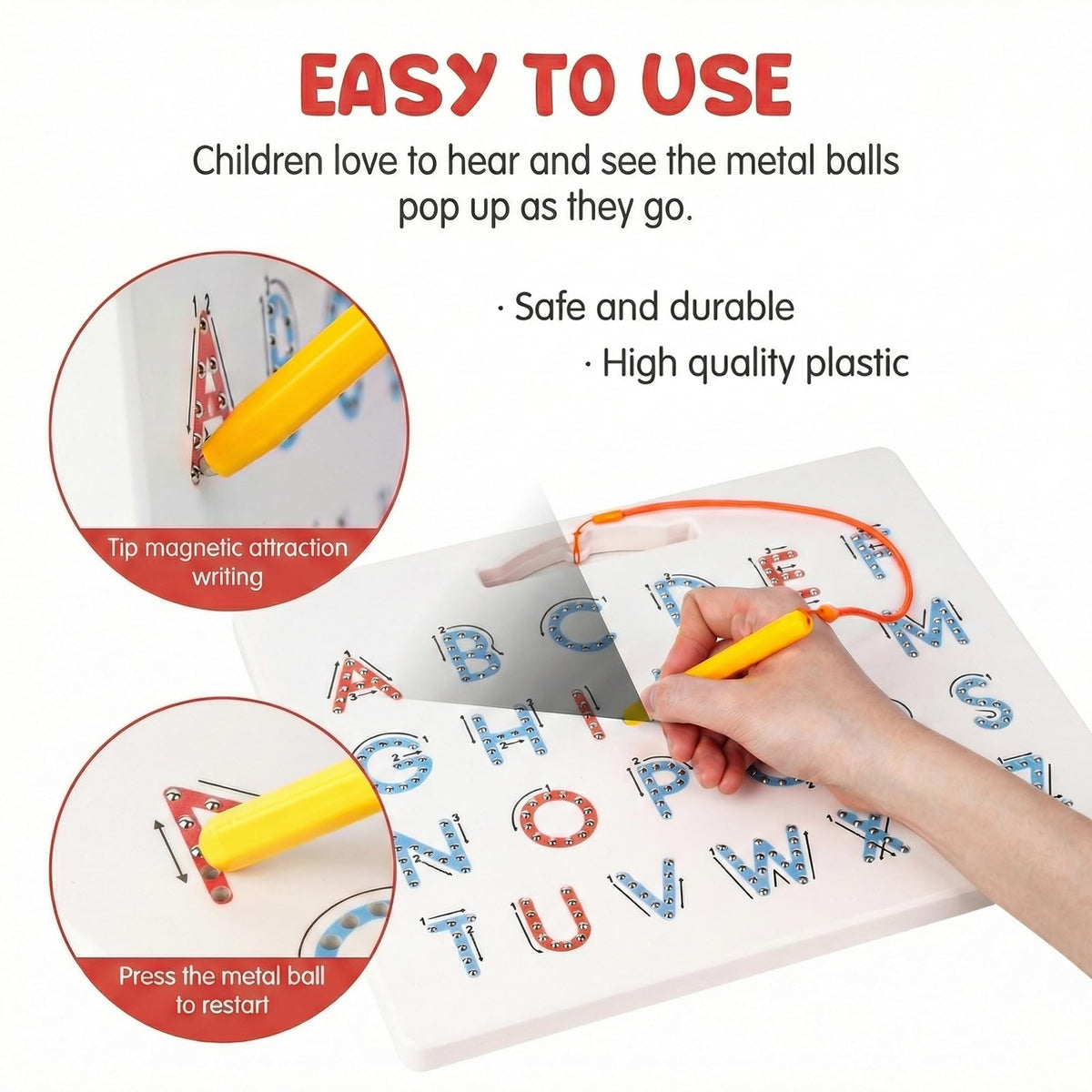 LovesTown stylus with beads provides tactile feedback during tracing