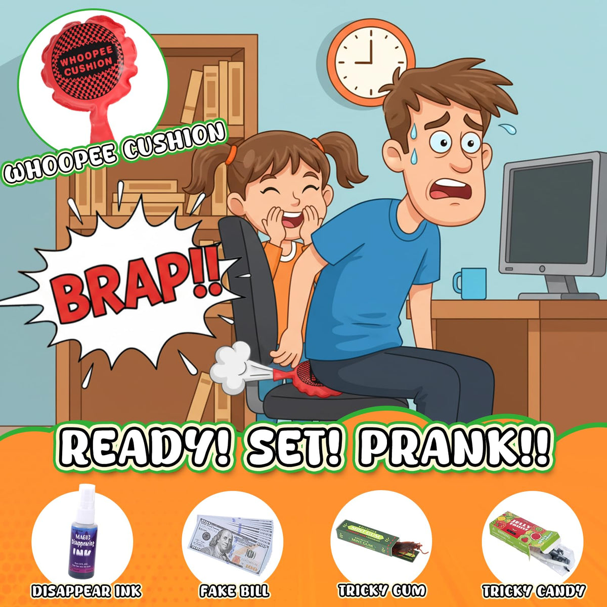 LovesTown Prank Kit fake bug prop held up for playful surprise moments.