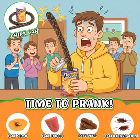 LovesTown Prank Kit plastic snake prop ready for goofy reactions.