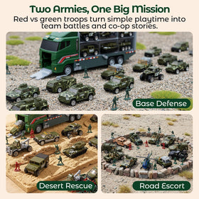 LovesTown red and green army soldiers for easy two-team battles.