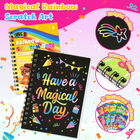 Lovestown scratch art kit with styluses and stencils for guided drawing