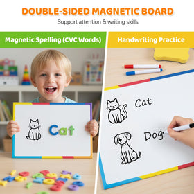 LovesTown storage box with labeled compartments for organized uppercase and lowercase letters.