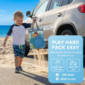 LovesTown travel-ready beach toys kit helps packing flat
