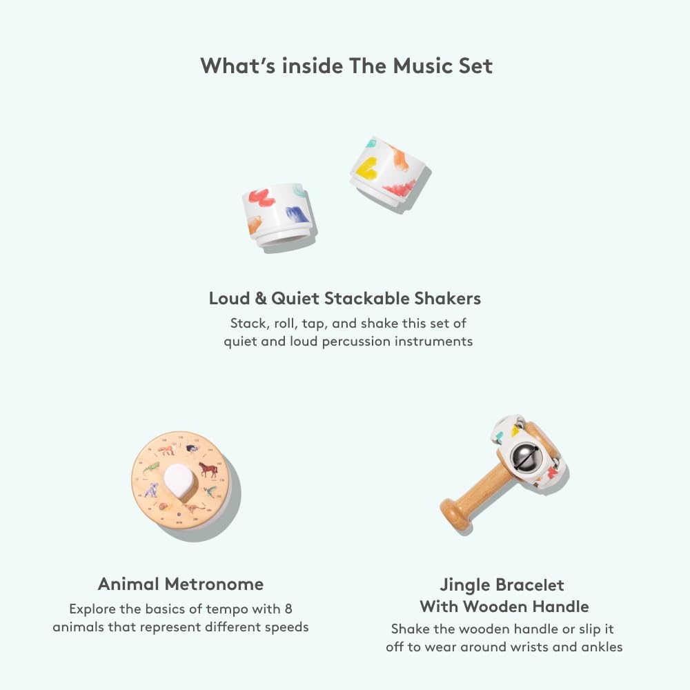 Lovevery Music Set jingle bracelet for portable rhythm exploration