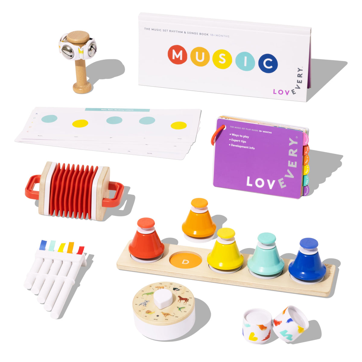Lovevery Music Set pentatonic bells for pattern recognition and harmonious play
