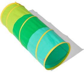 Lovevery Organic Cotton Play Tunnel opened for spacious crawl space and imaginative play.