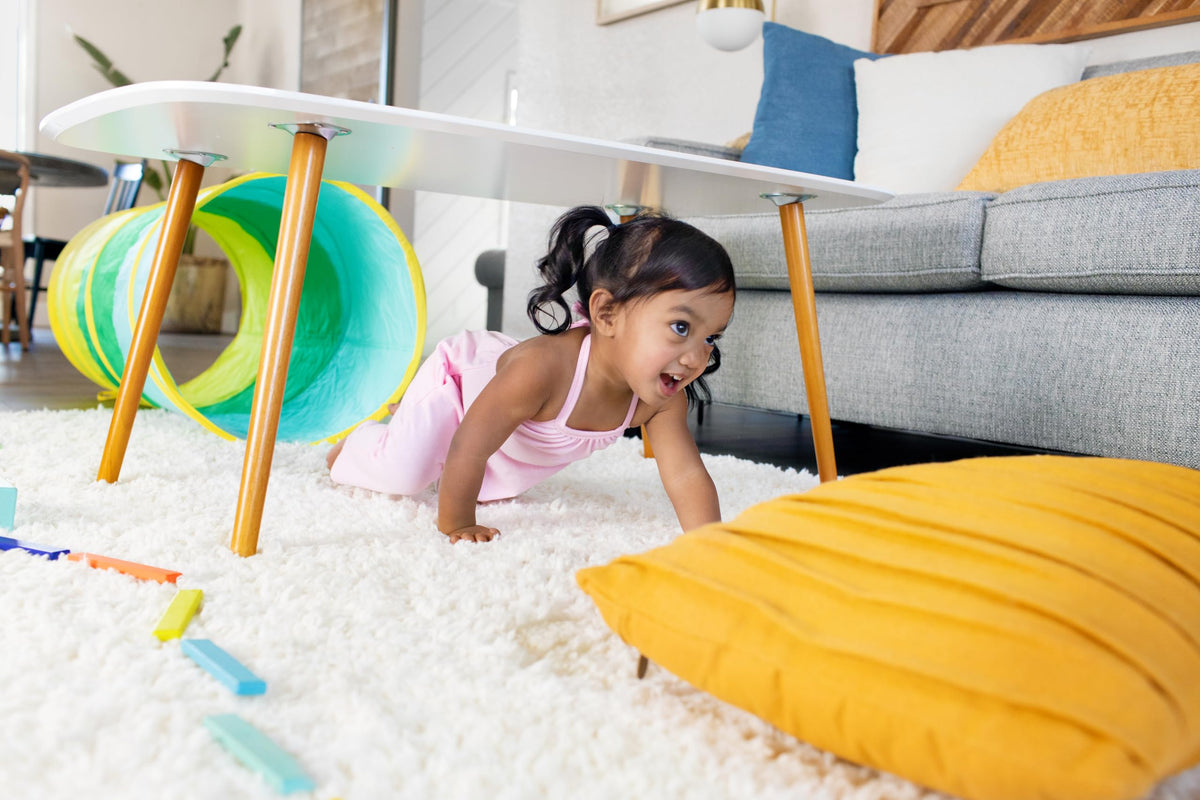 Lovevery Play Tunnel expanded length 47.2 inches creates a longer playful stretch.