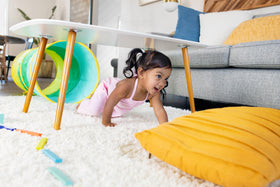 Lovevery Play Tunnel expanded length 47.2 inches creates a longer playful stretch.