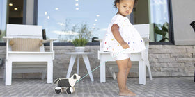 Lovevery The Pull Pup in action supports toddler imagination and movement