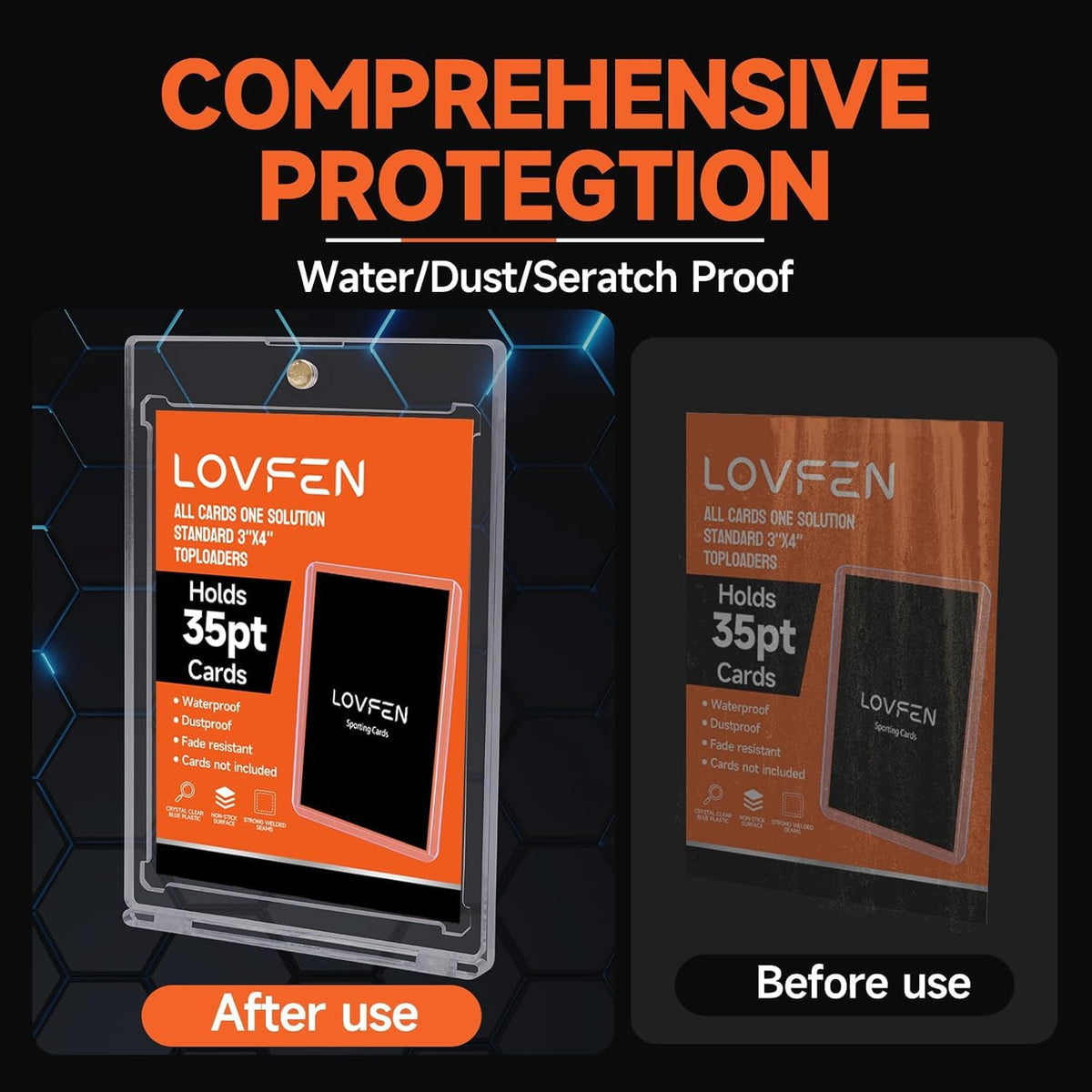 Lovfen 35 pt thick hard card case for standard cards
