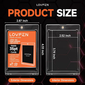Lovfen inner and outer dimensions show universal card fit