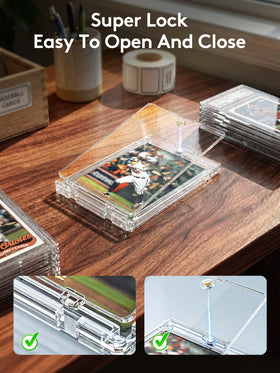 Lovfen perfect-fit container for MTG and baseball cards with snug universal hold.