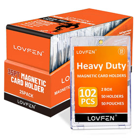 Lovfen thick magnetic card holder outer view for sturdy display