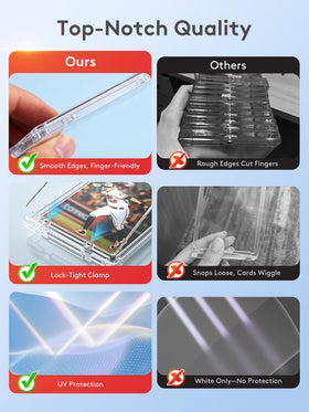 Lovfen UV-protection acrylic case shields cards from light exposure for long-lasting color.