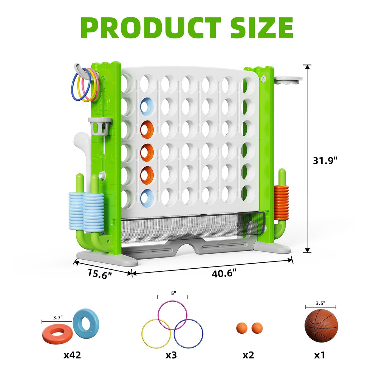 Lovgrils Giant 4-Connect height adjustment suitable for kids and adults.