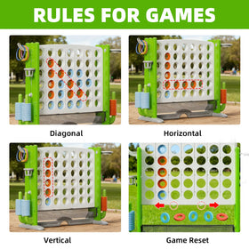 Lovgrils Giant 4-Connect durability and smooth edges for safe play.